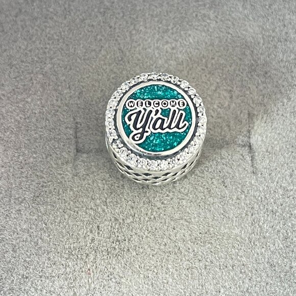 Pandora Welcome YโAll Bracelet Charm Dog Bead Button S925 Sterling Silver - Picture 1 of 5